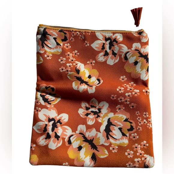 Rachel Pally Orange Blossom Reversable Vegan Zippered Clutch Purse - Picture 4 of 5